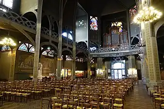 The nave facing the portal