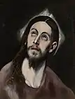 Head of Christ (ca. 1579), El Greco, Head of Christ. 1579 ca. 50.5 x 38.9 cm. Oil on canvas.