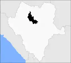 Location in Durango state