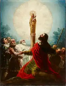 St. James and his disciples venerating Our Lady of the Pillar, painting by Goya (c.  1775–1780).