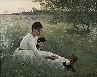 Girl with Cats in a Summer Landscape, 1892