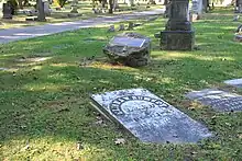 Grave of Elisha Walker Rumsey, co-founder of Ann Arbor