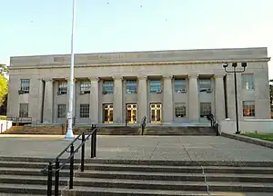 The Elmore County Courthouse is located at 100 E Commerce St. in Wetumpka.