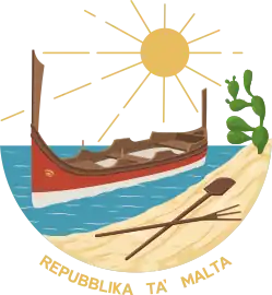 The emblem of Malta from 1975 to 1988