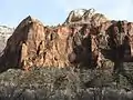 Red Arch Mountain (left) from Emerald Pools Trail