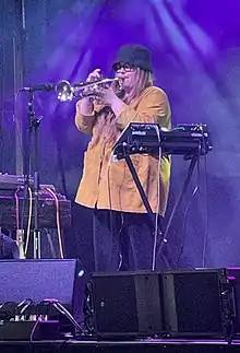 Emma-Jean Thackray performing at Love Supreme Festival in 2022