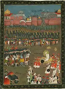 Image 22Aurangzeb during the Siege of Golconda, 1687 (from History of Hyderabad)