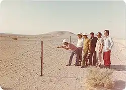 Engineers at the border fence between Jordan and Israel at 57k