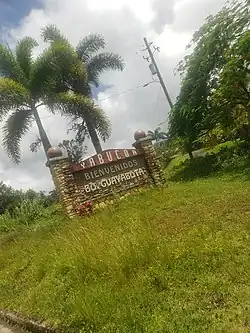 Rock wall at Guayabota barrio in Yabucoa