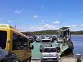 Entrance to the ferry in the Buranhém River between the Arraial d'Ajuda district and Porto Seguro.