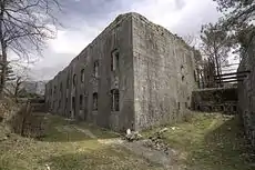 Defensive ditch and north side of Fort Vrmac