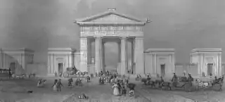 The Euston Arch and Euston station entrance by Edward Radclyffe