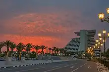 Entrance to the Sheraton Hotel