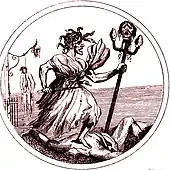 Medusa image in a historical caricature of the Reign of Terror during the French Revolution