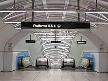 Escalators at Parliament station in Melbourne.