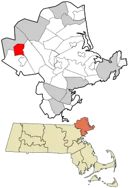 Location in Essex County, Massachusetts.