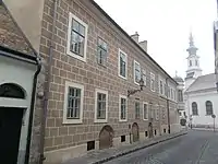 Esterhazy mansion and Lutheran Church. - 8 Bécsi kapu square, Várnegyed neighborhood, Budapest District I