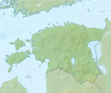 Map showing the location of Valgejärv Landscape Conservation Area