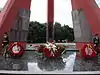 Government wreaths at the monument