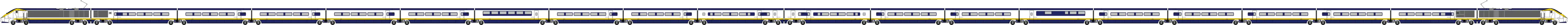 Illustration of a Three Capitals set in original Eurostar livery