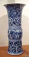 Export porcelain vase with a European scene, Kangxi period.