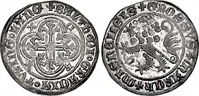 Fürstengroschen Landgrave Balthasar of Thuringia, Freiberg Mint (abbreviation BALTH), 1405–1406.