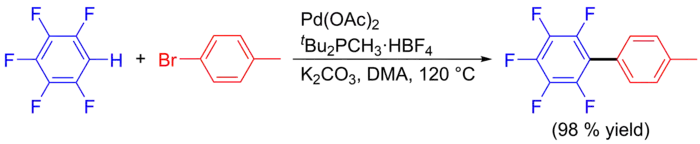Fluoroarene coupling