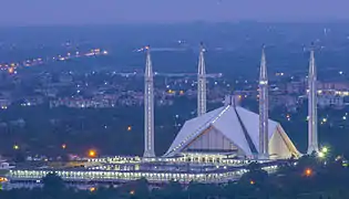 Faisal Mosque from Daman-e-Koh