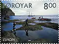 Coast of Stóra DímunStamp FO 490 of Postverk FøroyaIssued: 2004