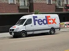 A FedEx Mercedes Sprinter in Memphis, TN