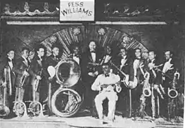 Fess Williams and his Royal Flush Orchestra - Fess can be seen at the front in a white suit