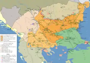 Location of Ottoman Bulgaria