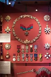 Display of White's awards and Honours