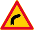 Dangerous curve to right  (formerly used )