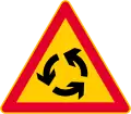 Roundabout warning  (formerly used )