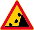 Falling rocks  (formerly used )