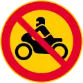 No motorcycles  (formerly used )