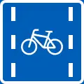 Cycle lane (sign above the line)