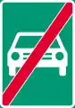 End of road for motor vehicles (formerly used )