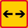 Sign applies to both directions  (formerly used )