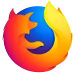 The November 2017 redesign of the Firefox logo, featuring a more "flat" design for the fox and a textureless globe