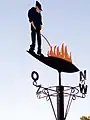 Fireman weather vane