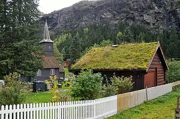 Exterior view, including an outside storage building