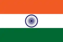 Flag of India (charged horizontal tricolour triband)