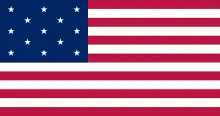 The 1777 Flag of the United States had 13 stars of an unspecified number of points.