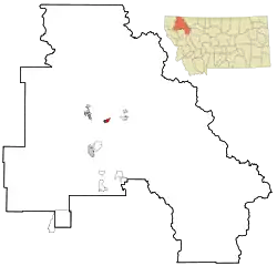 Location of Columbia Falls, Montana