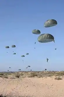 Paratroopers rain down over southern Israel in March 2012