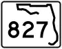 State Road 827 marker