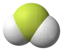 Spacefill model of fluoronium