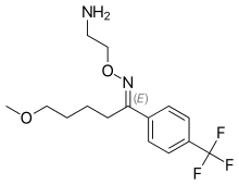 Chemical structure of fluvoxamine.